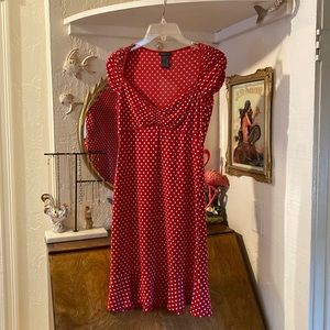 Beautiful red and white polka dot dress